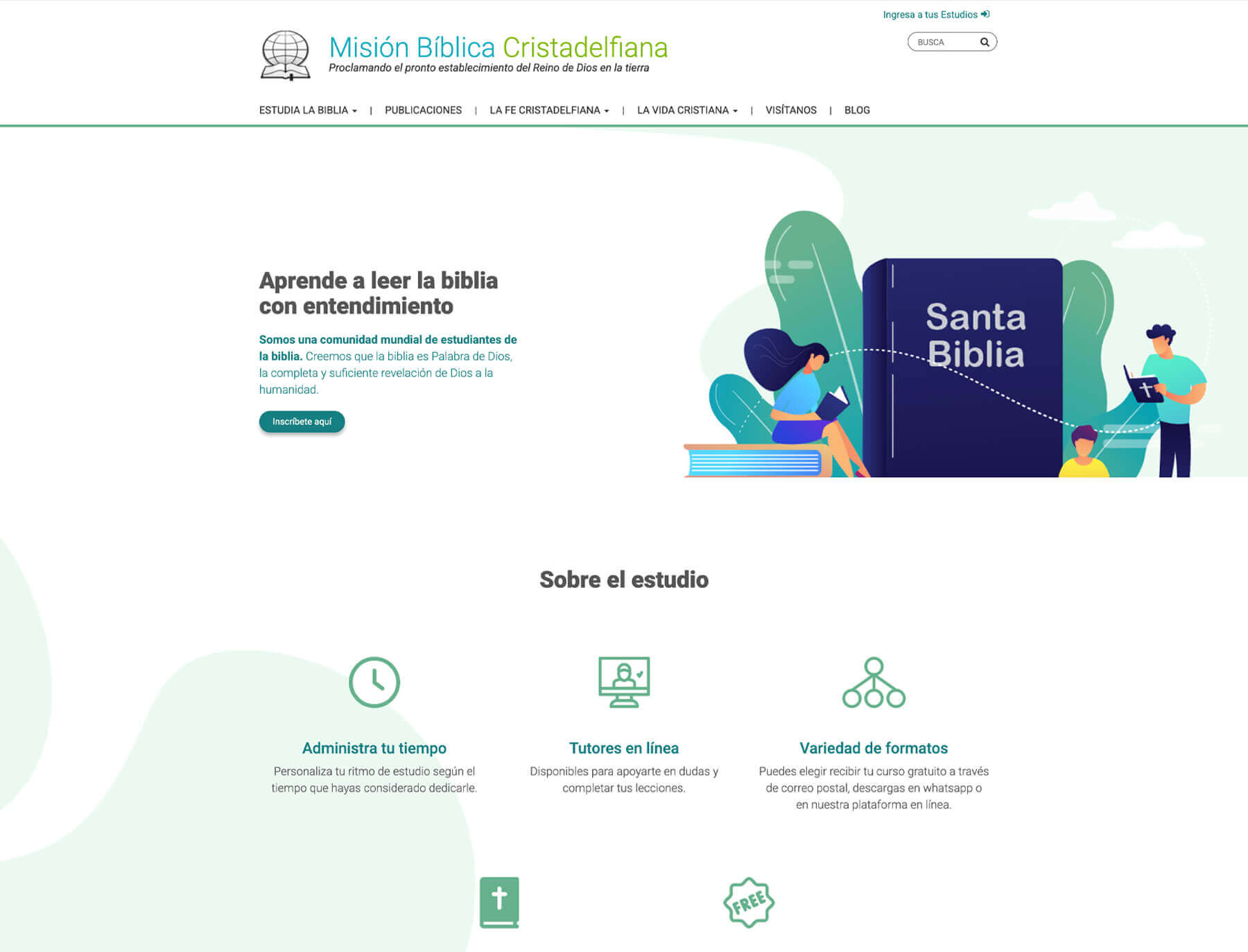 LaBiblia study the Bible page with structured content and navigation