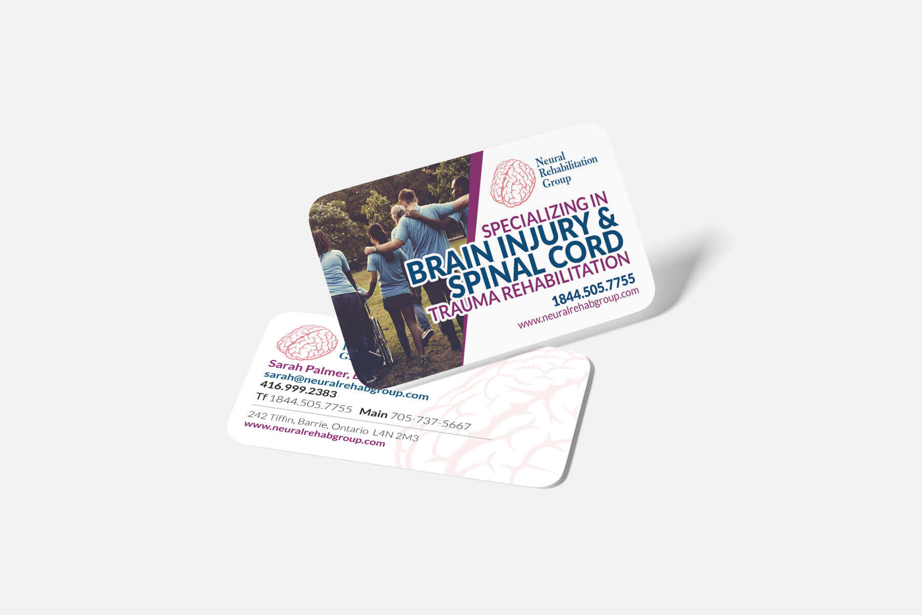 Neural Rehabilitation Group business card design