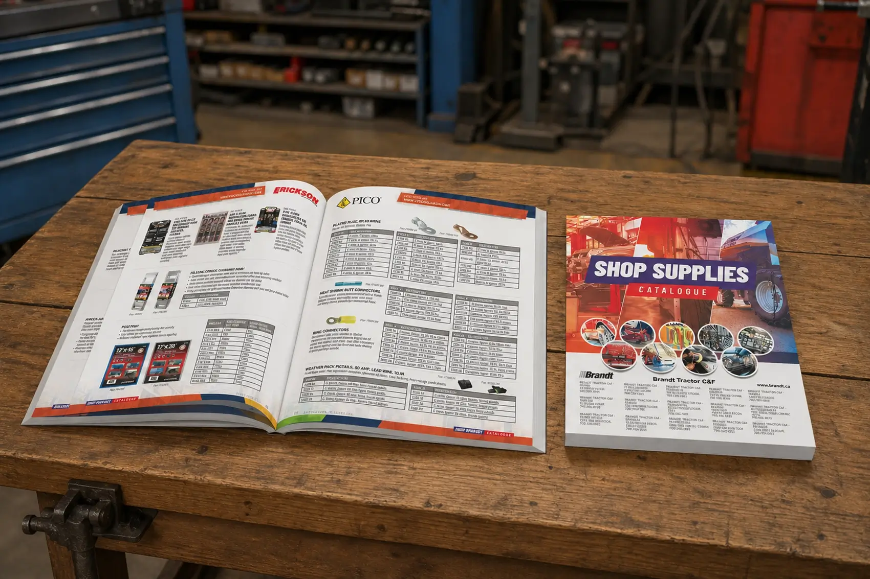 Brand identity applied consistently across printed catalogue and collateral