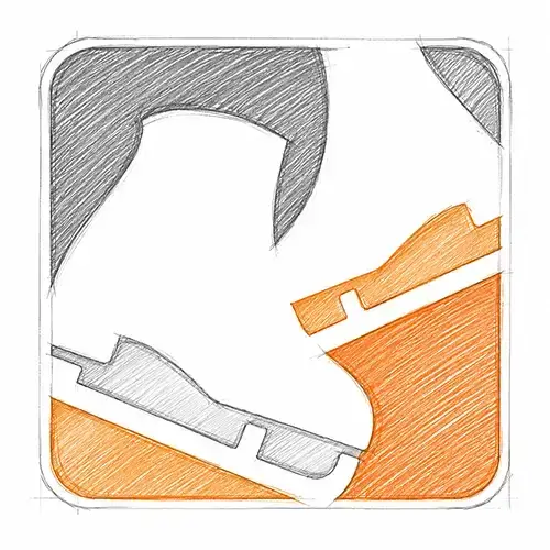 Prince Edward County Skating Club skate blade logo mark