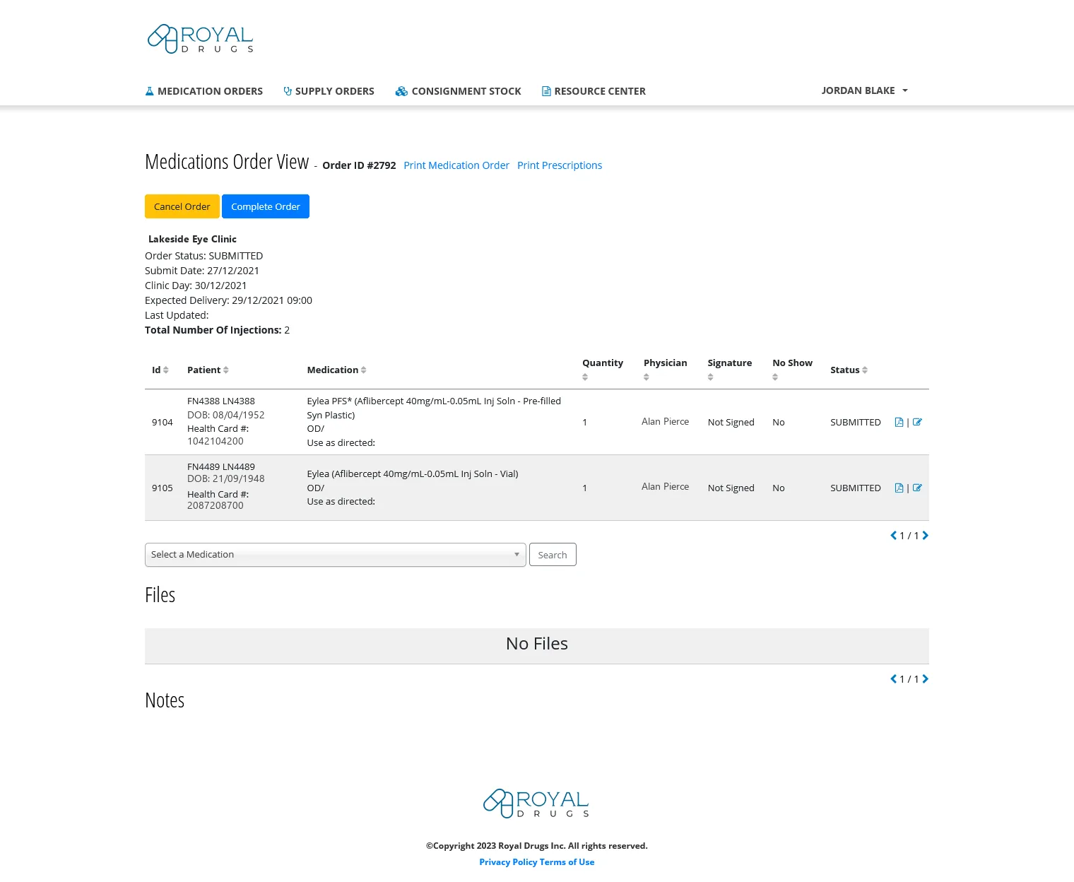 Royal Drugs ePrescribe ordering platform