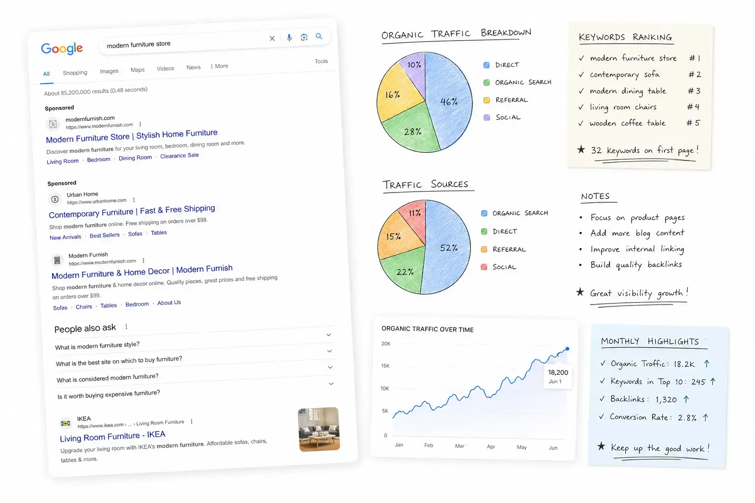 SEO audit google and bing search analytics