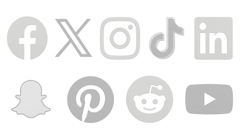 Social media platform icons