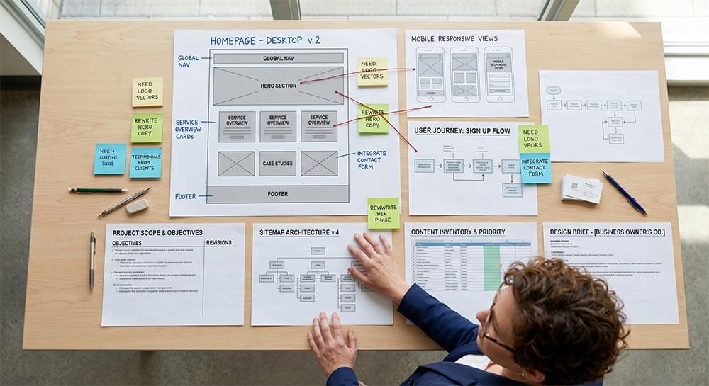 website sitemap and content structure for a long term redesign strategy