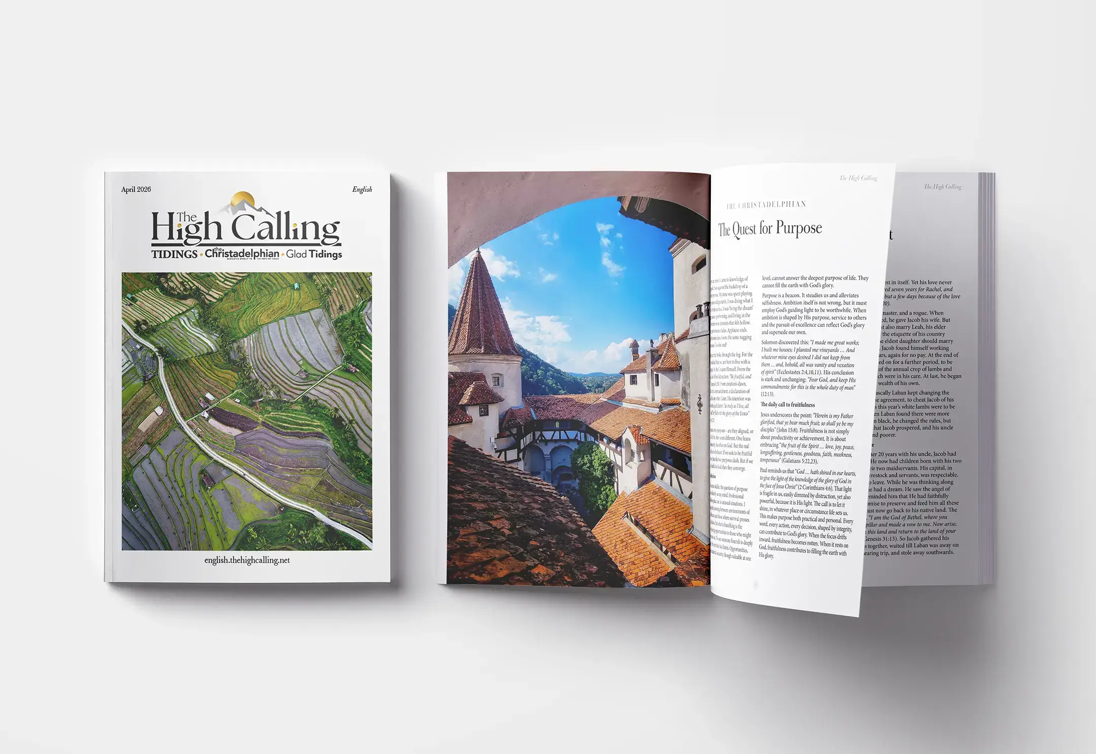 The High Calling Monthly Magazine Design design work