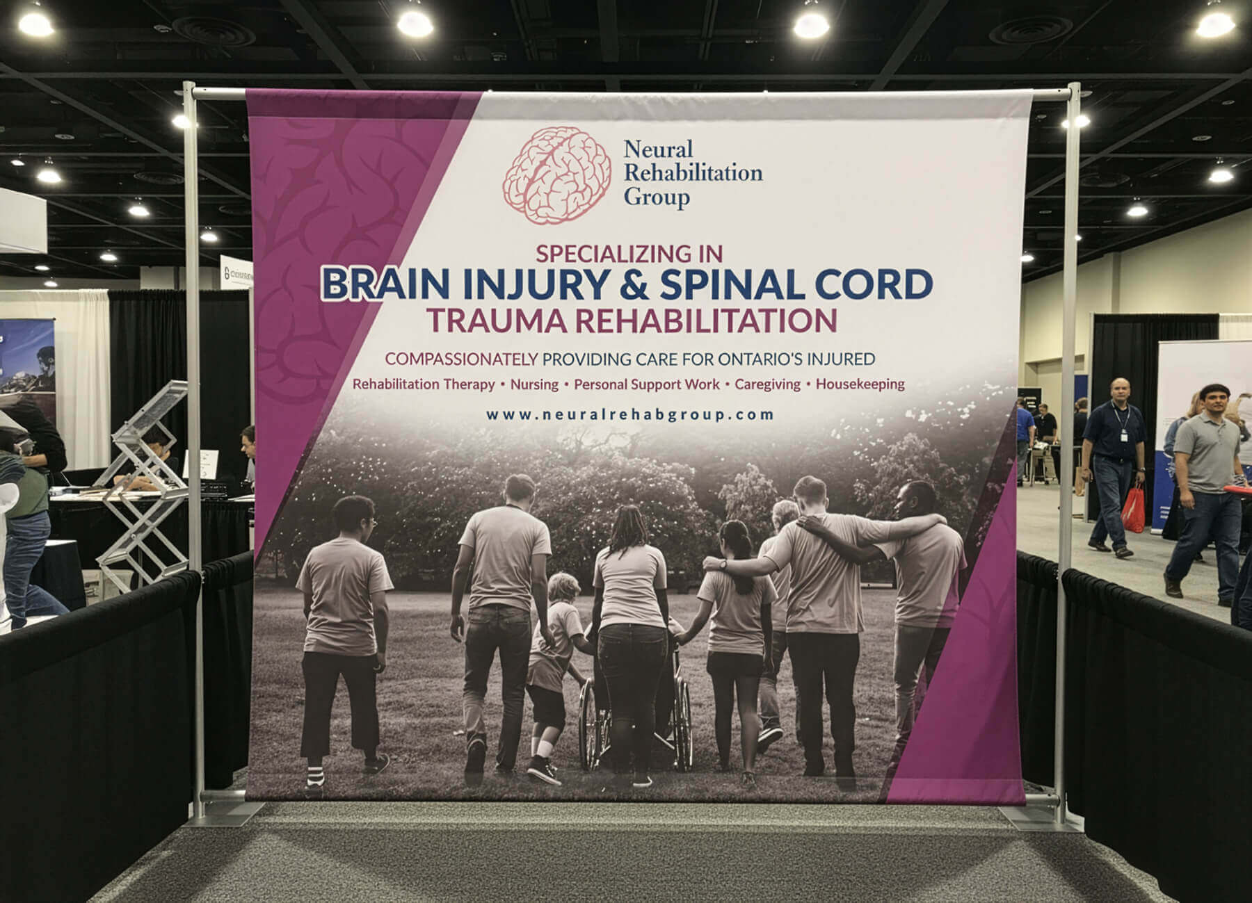 Neural Rehab Group Tradeshow Booth Backdrop design work