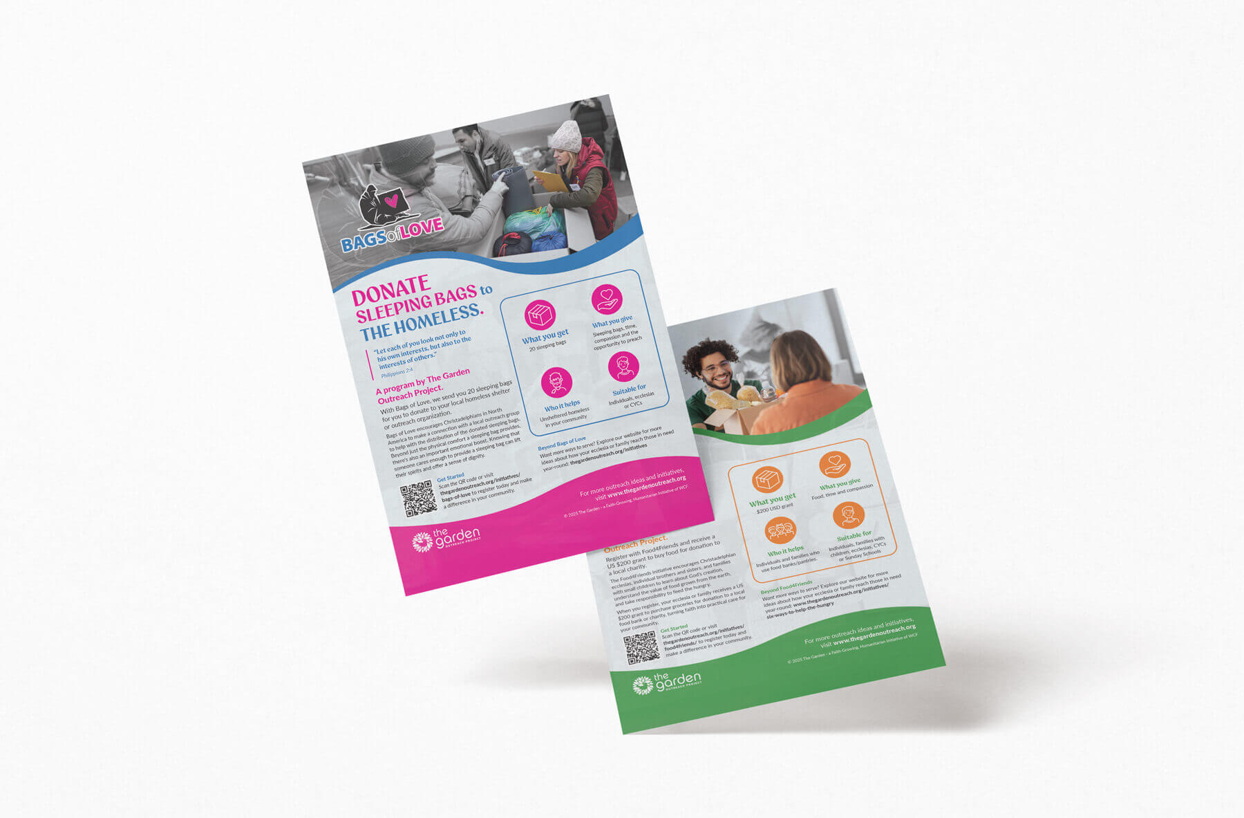 The Garden Outreach Promotional Flyers design work