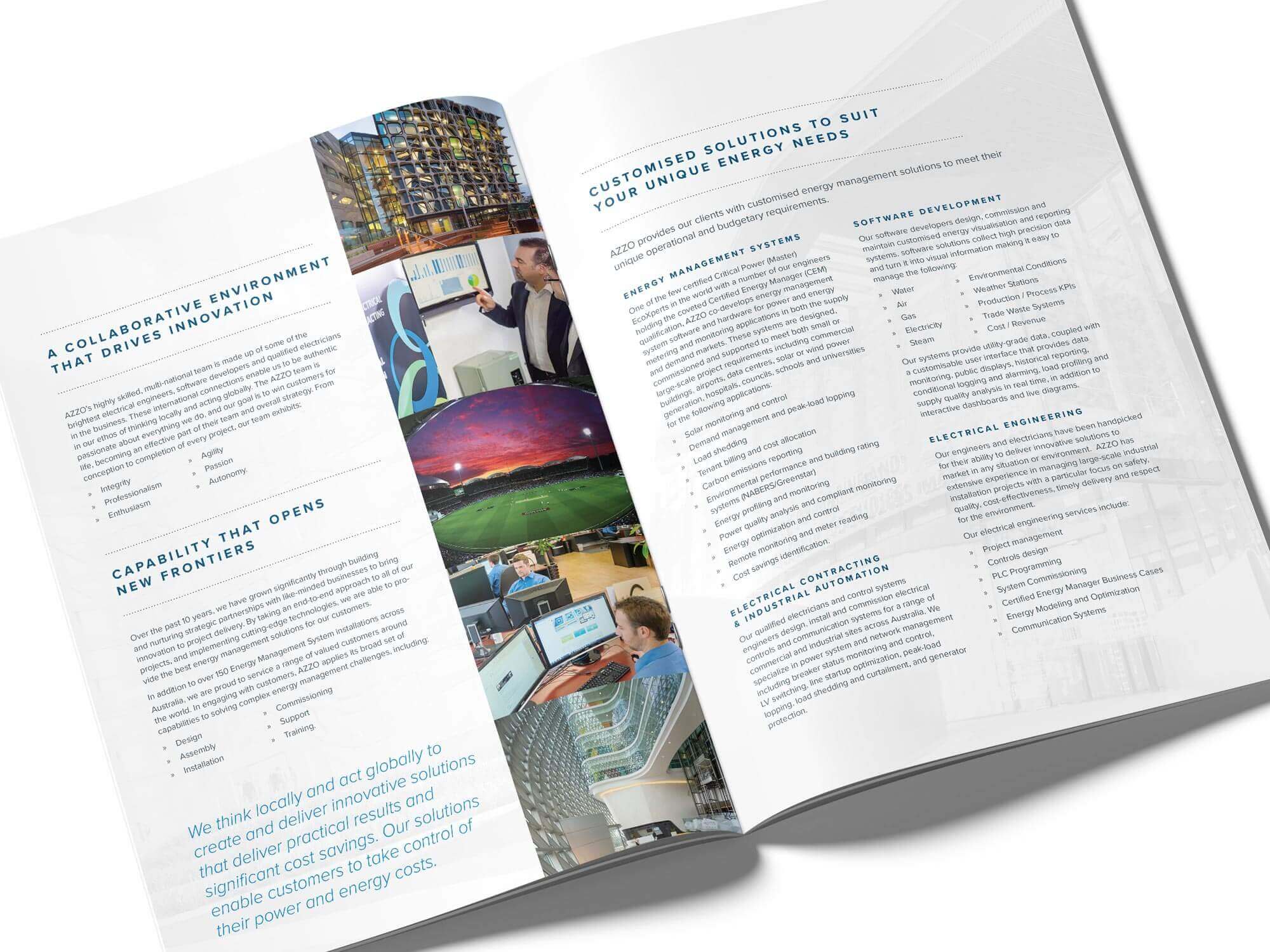 AZZO Corporate Profile Booklet design work