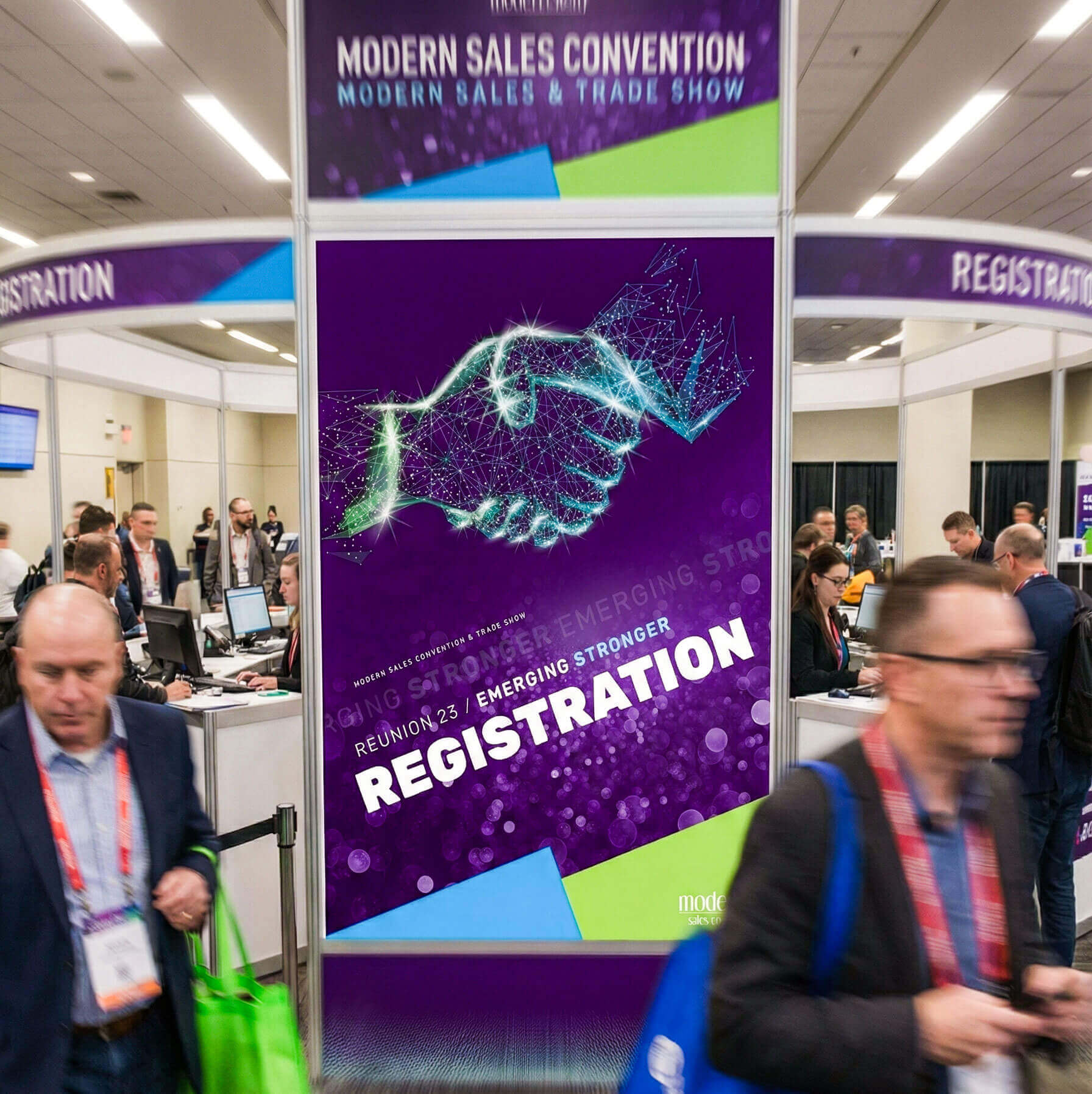 Modern Sales Co-op Tradeshow Display design work