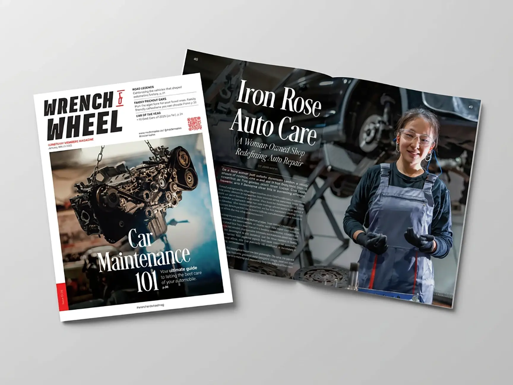 Wrench & Wheel Automotive Magazine Design design work